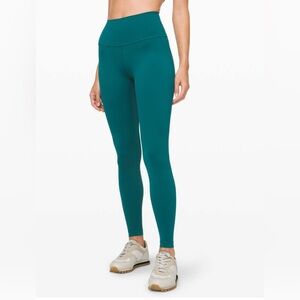 Lululemon Wunder Under High-Rise Tight 28"  Nulux Emerald size 12